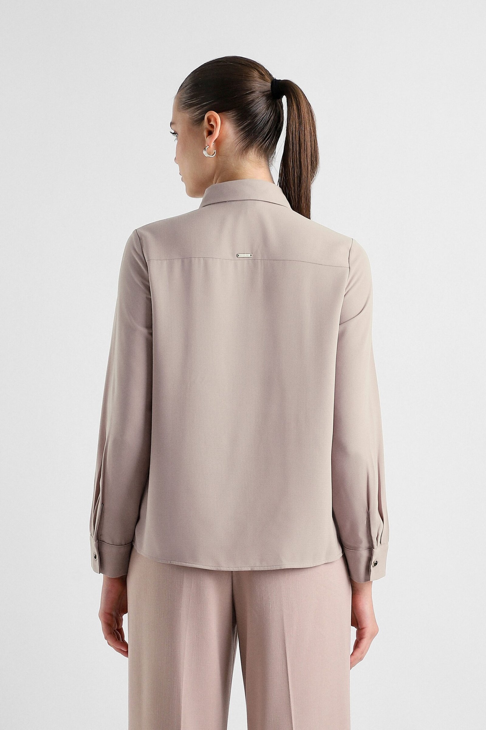 Van Heusen Mauve Women Solid Regular Fit Shirt