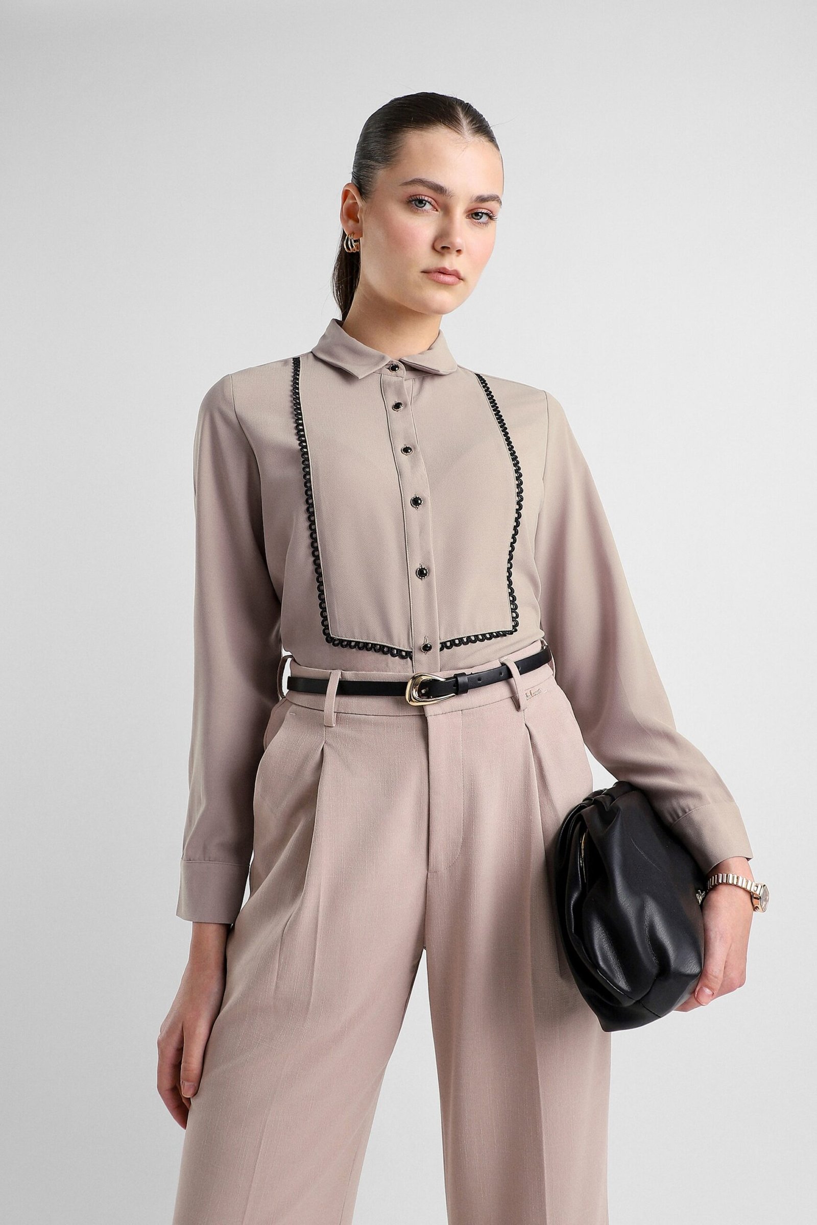 Van Heusen Mauve Women Solid Regular Fit Shirt